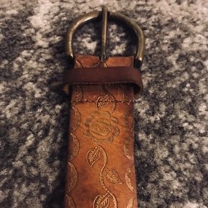 Vintage Brown Leather Belt